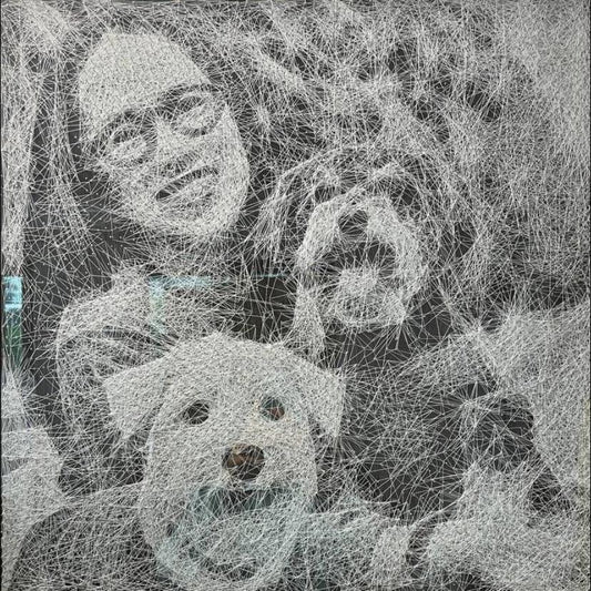 Woven Bonds: Custom String Art Portrait