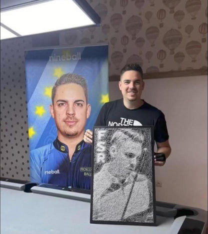The Champion's Shot - Custom Sports String Art Portrait