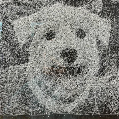 Woven Bonds: Custom String Art Portrait